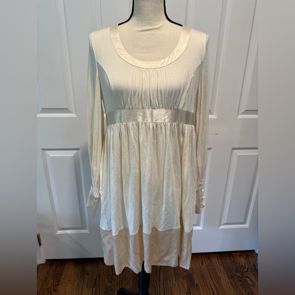 Moda International Cream Long Sleeve Dress